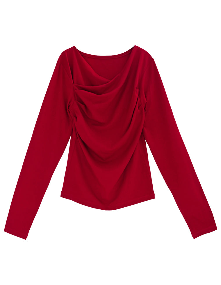 アンチピリングドレープトップス