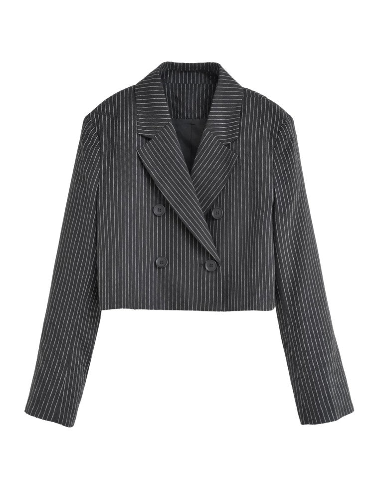 微起毛ストライプテーラードジャケット