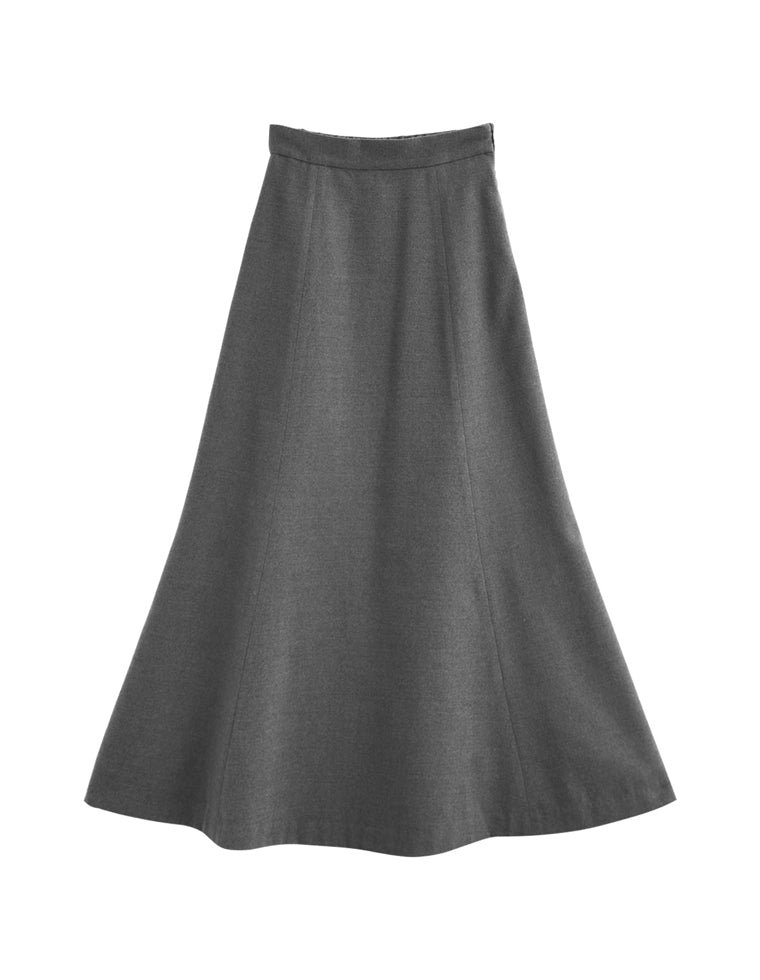 ウールライクパネル切り替えスカート