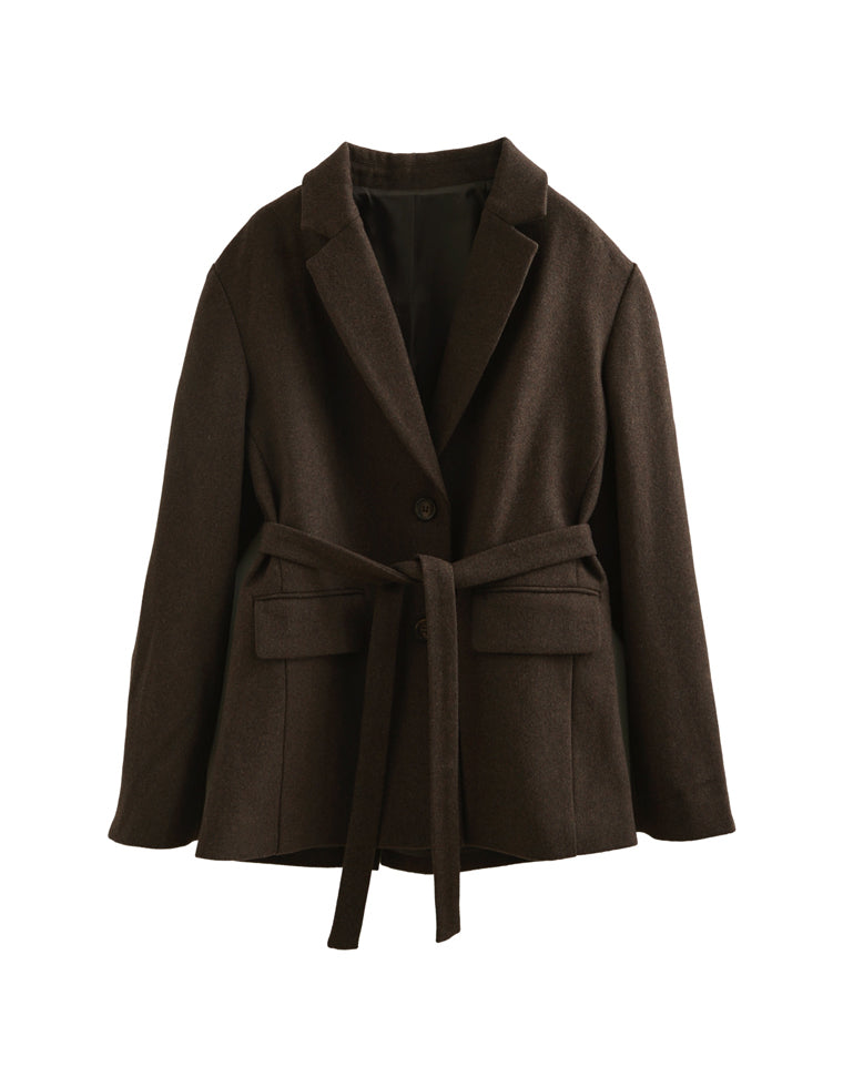 圧縮ウールライクテーラードジャケット