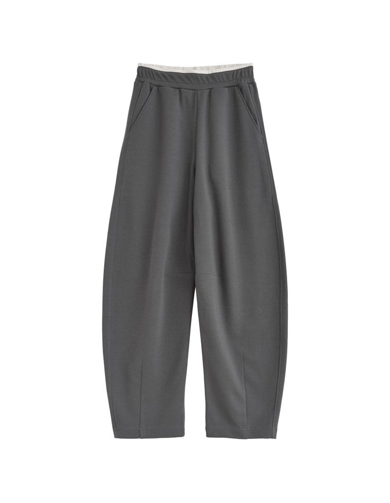 スムースダンボールバレルレッグパンツ