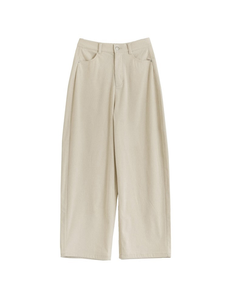 コーデュロイバレルレッグパンツ