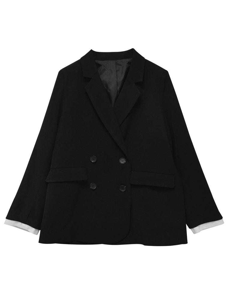 シャツレイヤード風テーラードジャケット