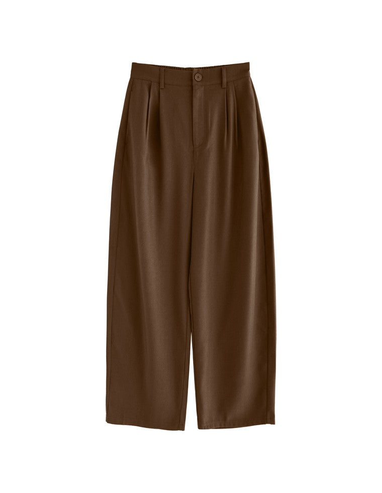 ツイルツータックバレルレッグカーブパンツ