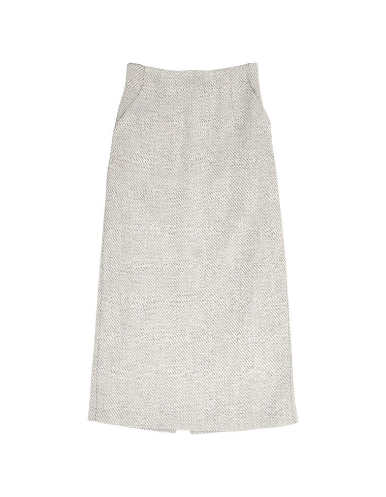 モノトーンツイードナロースカート
