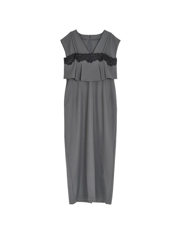 ツイルワンピース×ビスチェセット