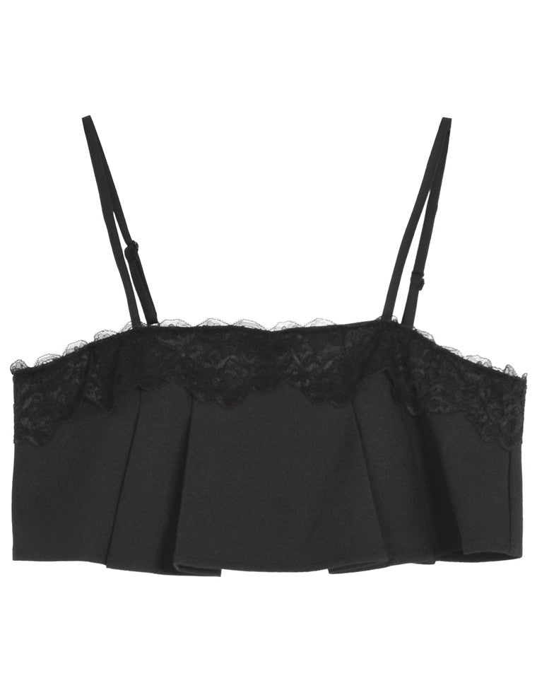 ツイルレース付きビスチェ