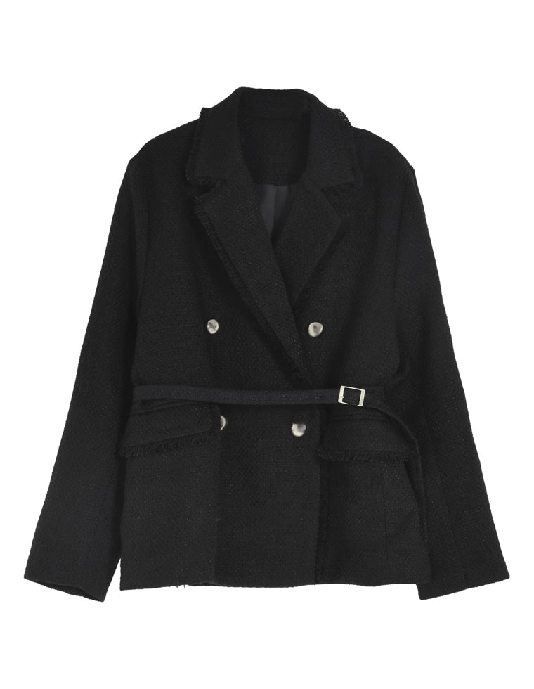 ツイードダブルテーラードジャケット