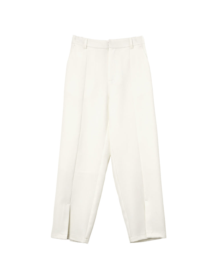 ダブルクロススリットテーパードパンツ