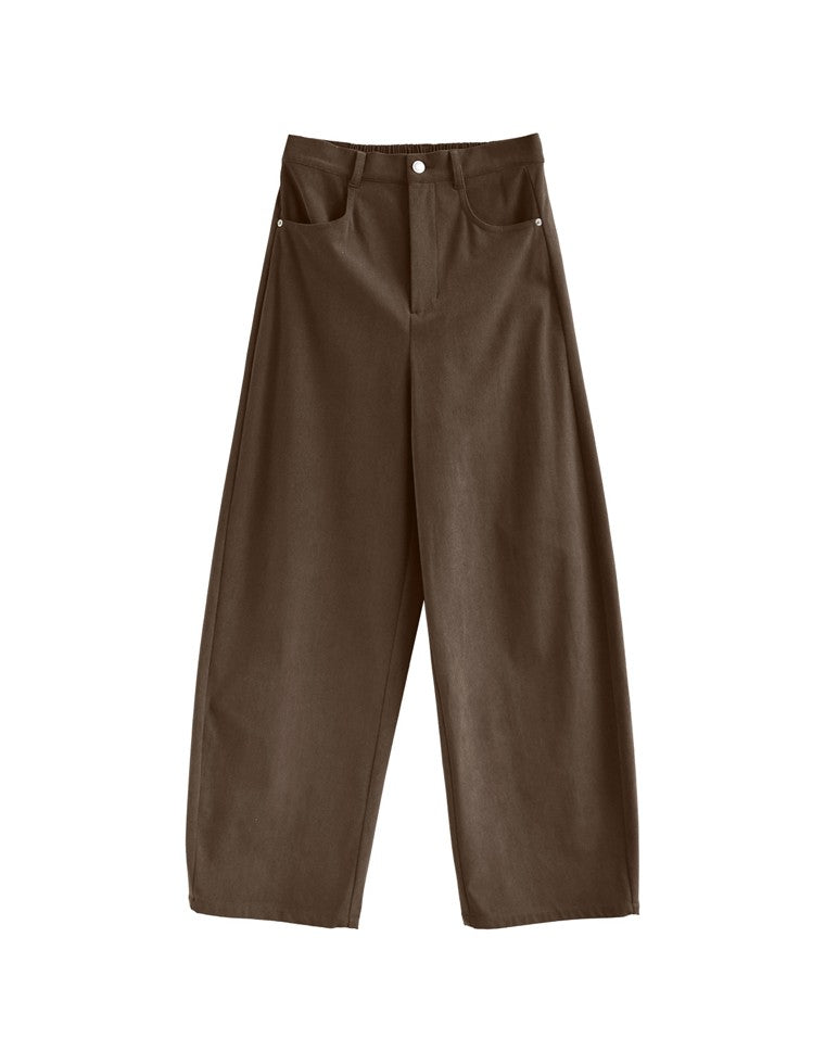 コーデュロイバレルレッグカーブパンツ