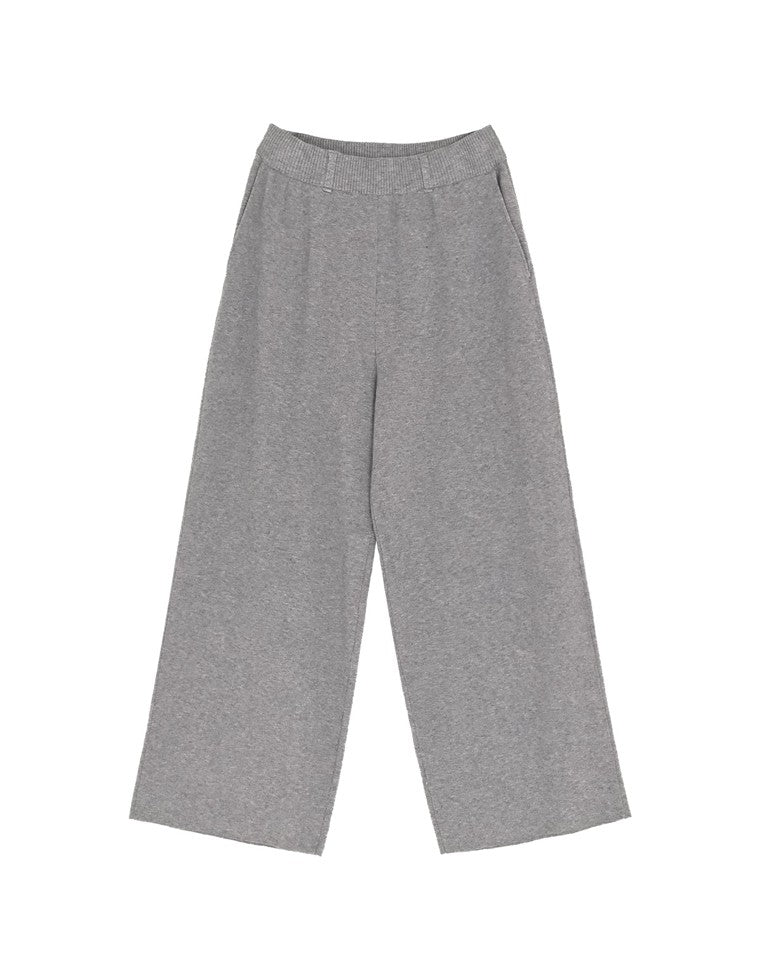 ベルトループ付きニットパンツ