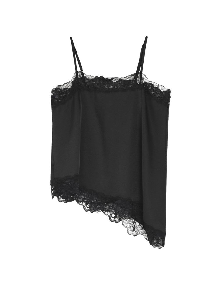 サテンレースキャミソール