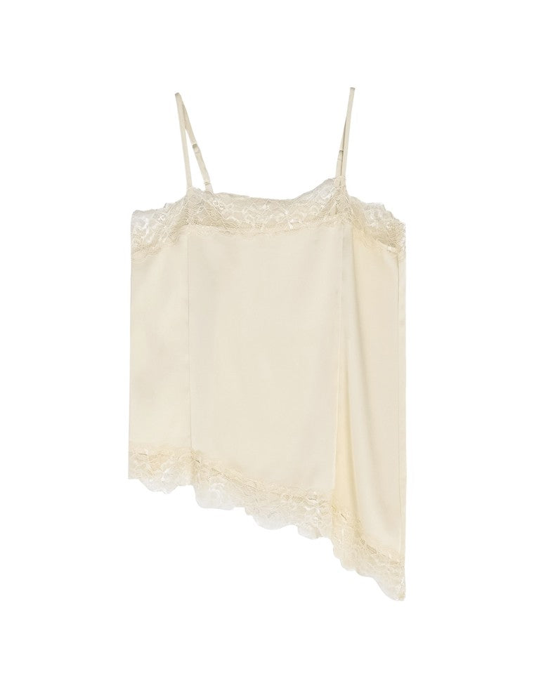 サテンレースキャミソール