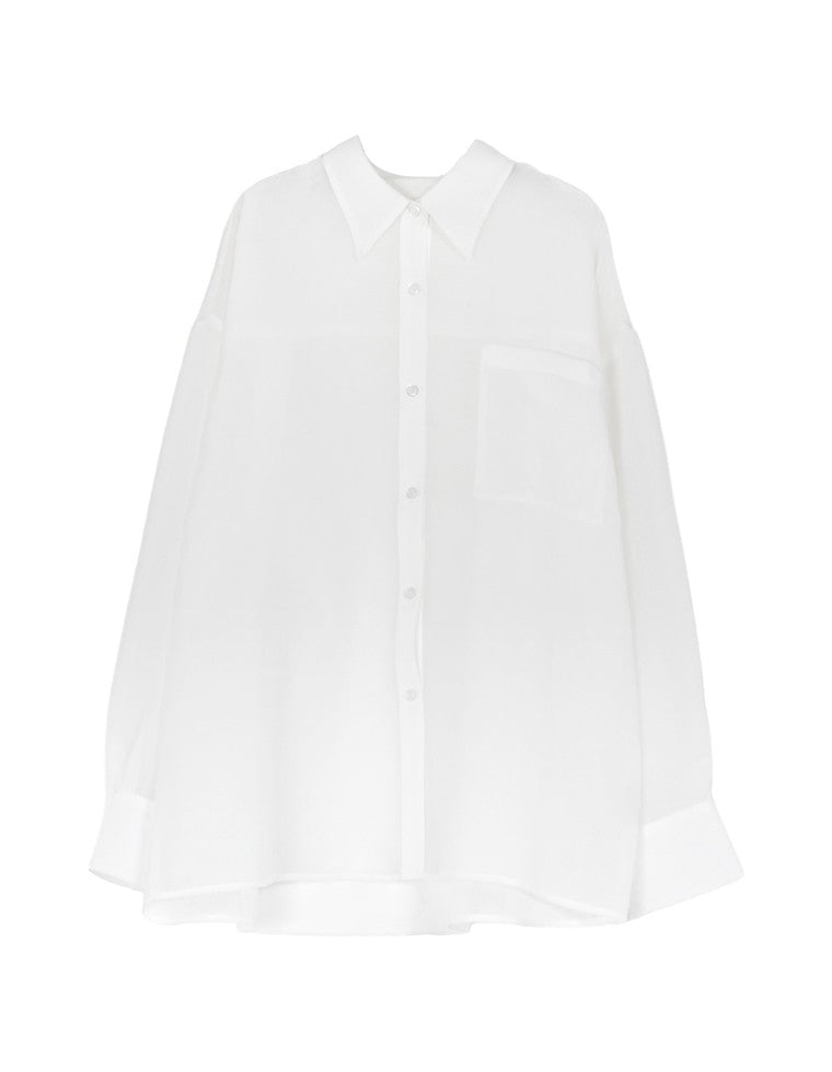 2WAYシャイニーシアーシャツ