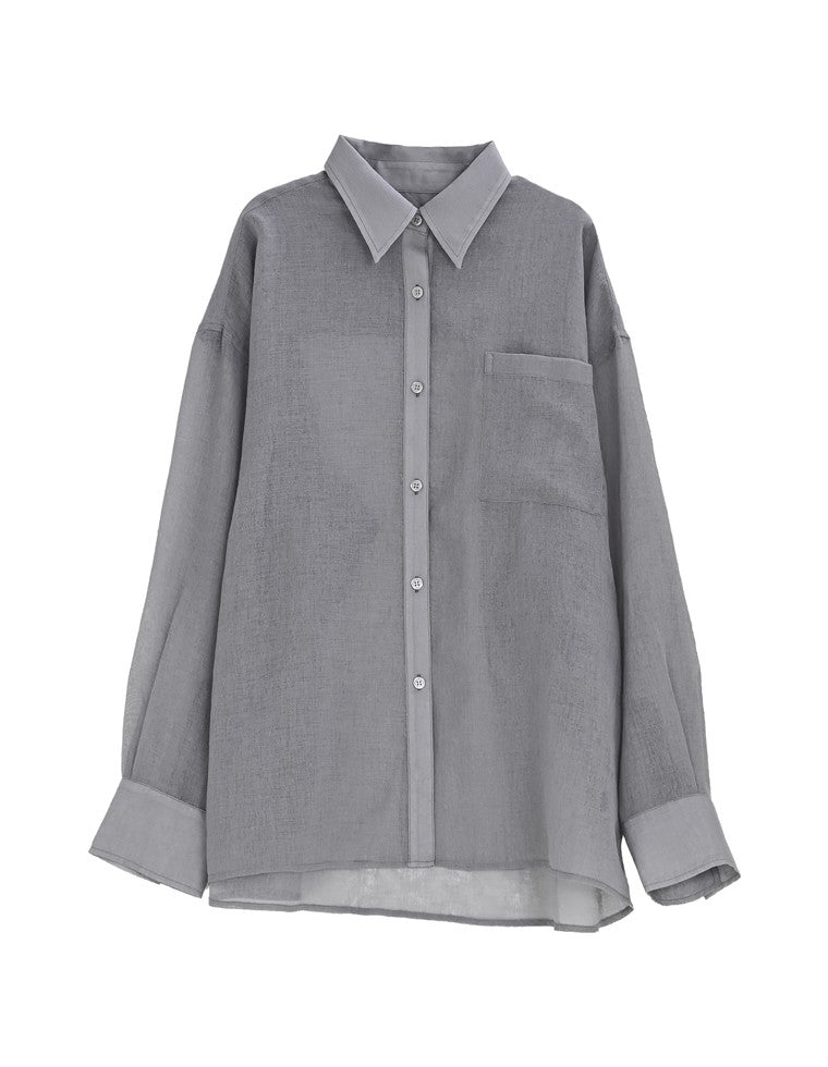 2WAYシャイニーシアーシャツ