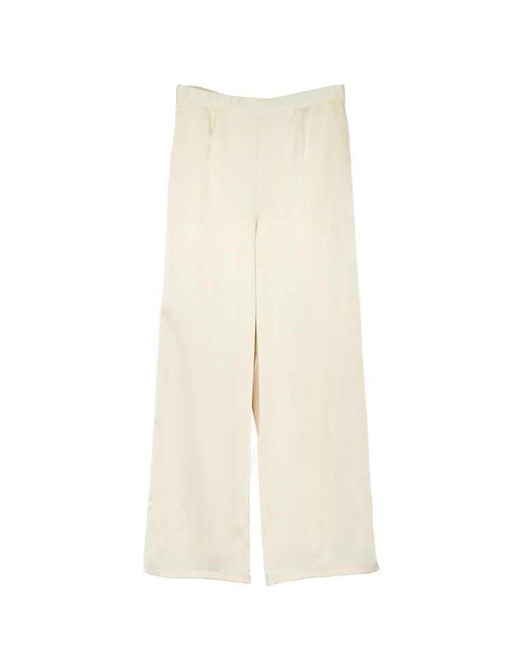 サテンライクウエストドロストパンツ