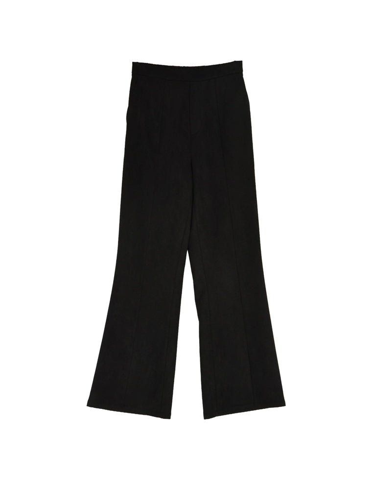 スウェードポンチキックフレアパンツ