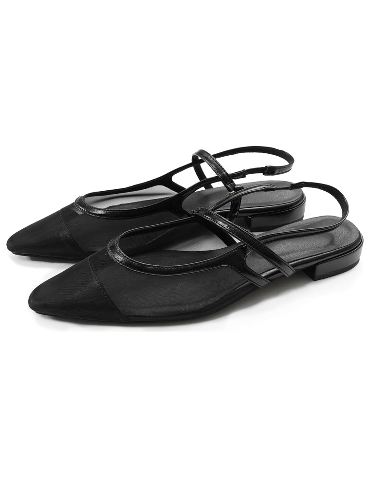 シアーメッシュポインテッドサンダル