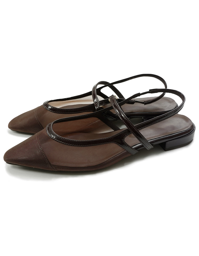 シアーメッシュポインテッドサンダル