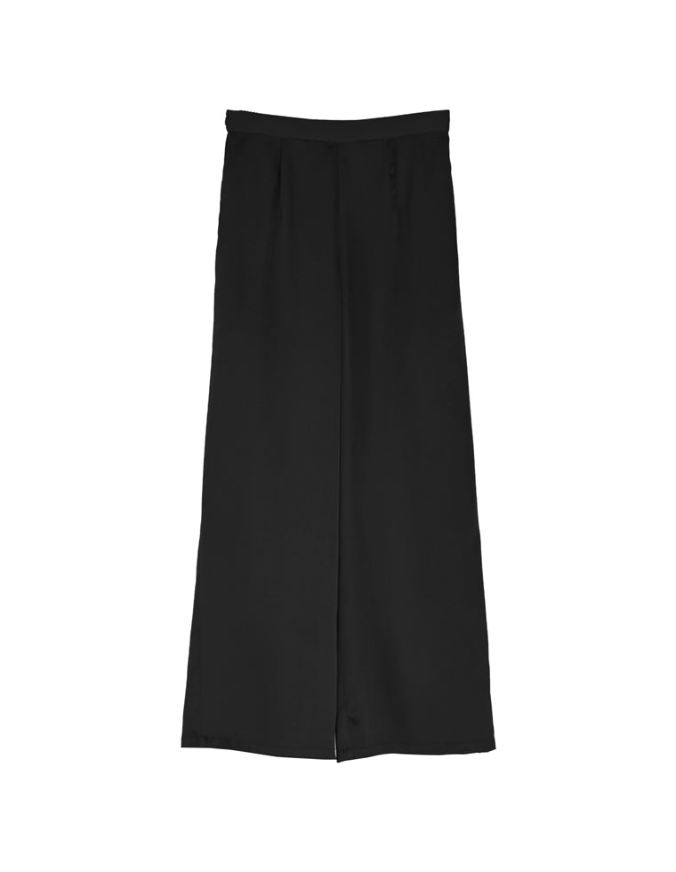 サテンライクウエストドロストパンツ