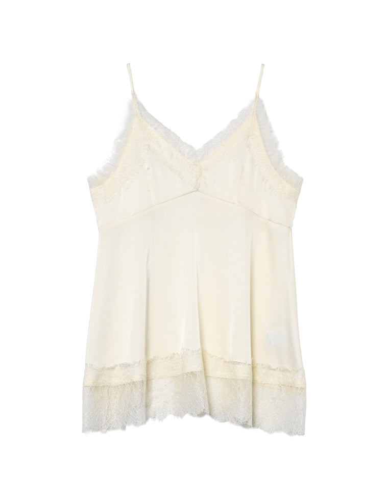 ライトサテンレースキャミソール