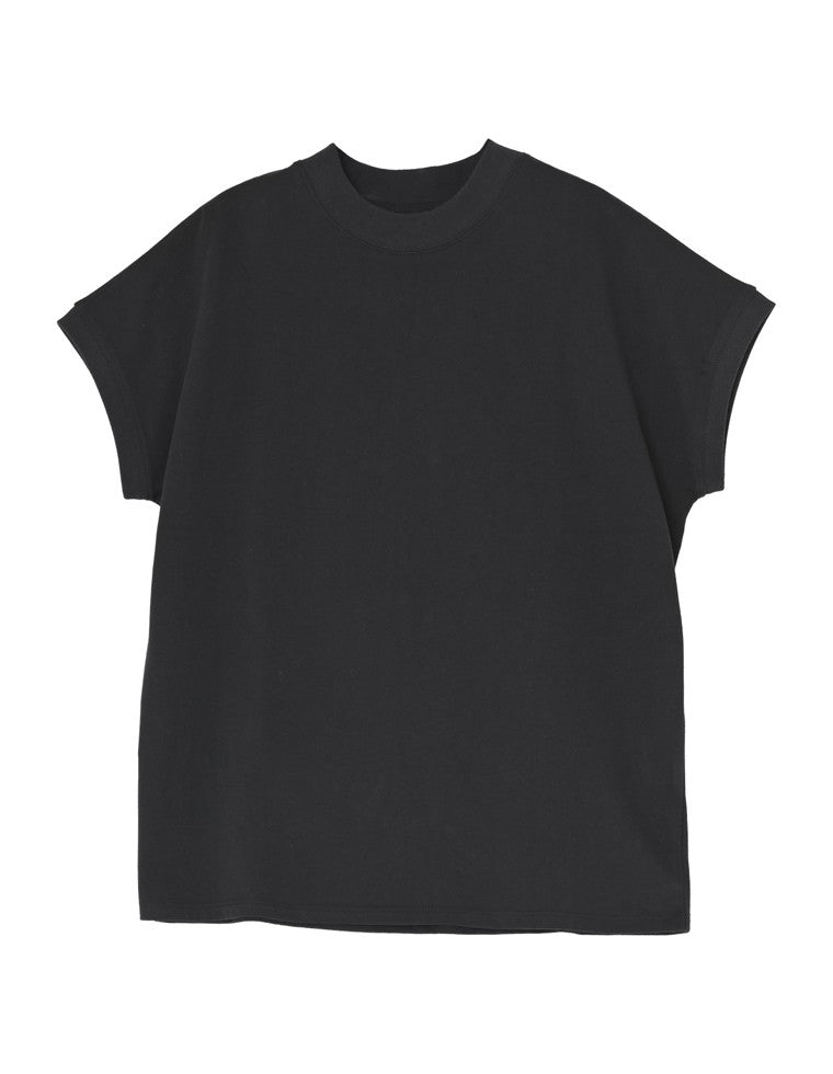 モックネックフレンチスリーブTシャツ