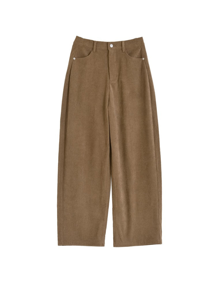 コーデュロイバレルレッグパンツ