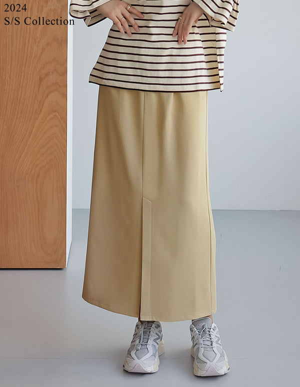 [神山まりあさん着用][2024SS COLLECTION][低身長/高身長サイズ有]カットツイルセンターベンツスカート