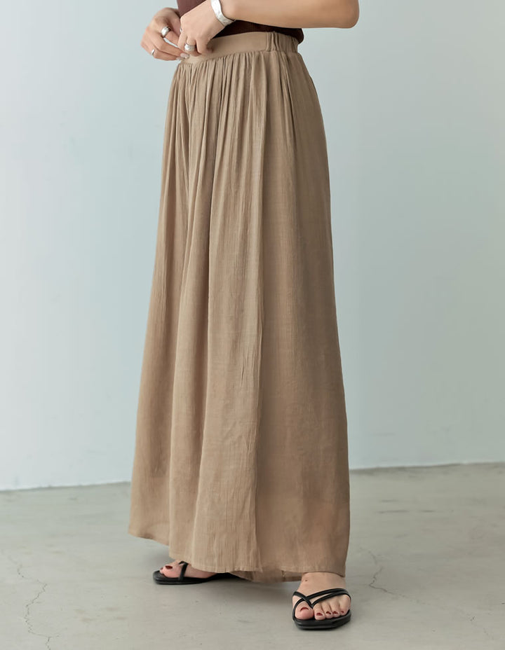 [涼感]楊柳生地スカンツワイドパンツ パンツ レディースファッション通販 リエディ