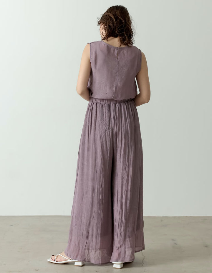 [涼感]楊柳生地スカンツワイドパンツ パンツ レディースファッション通販 リエディ