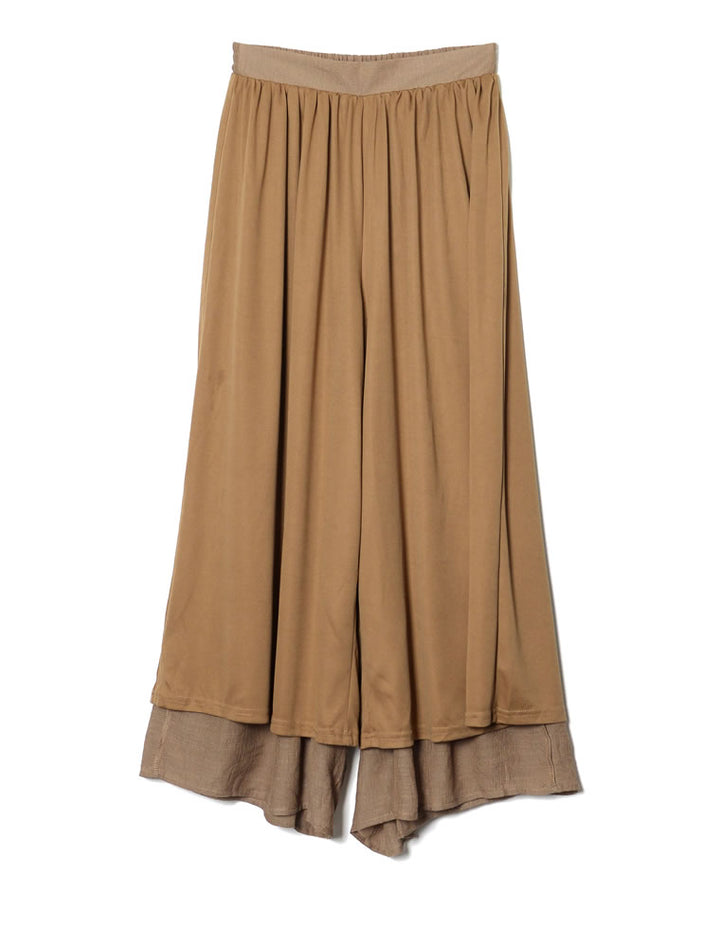 [涼感]楊柳生地スカンツワイドパンツ パンツ レディースファッション通販 リエディ