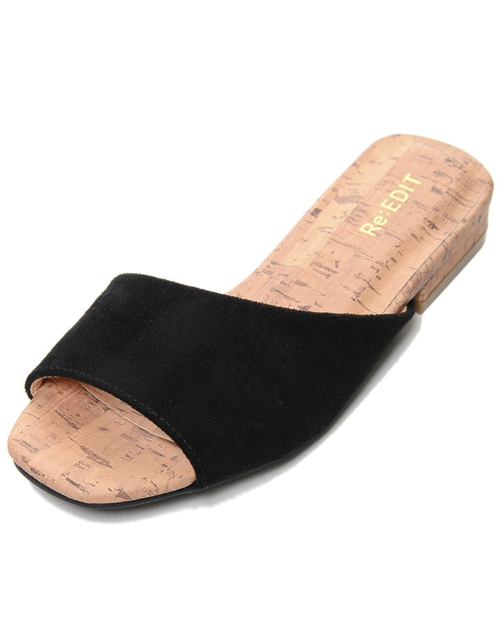 アシンメトリーフラットカラーサンダル シューズ レディースファッション通販 リエディ