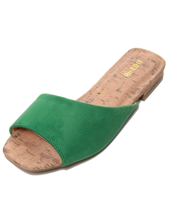 アシンメトリーフラットカラーサンダル シューズ レディースファッション通販 リエディ