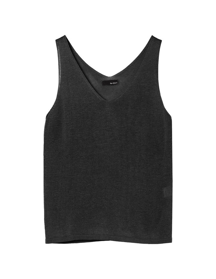 リネン混紡ニットタンクトップ トップス レディースファッション通販 リエディ