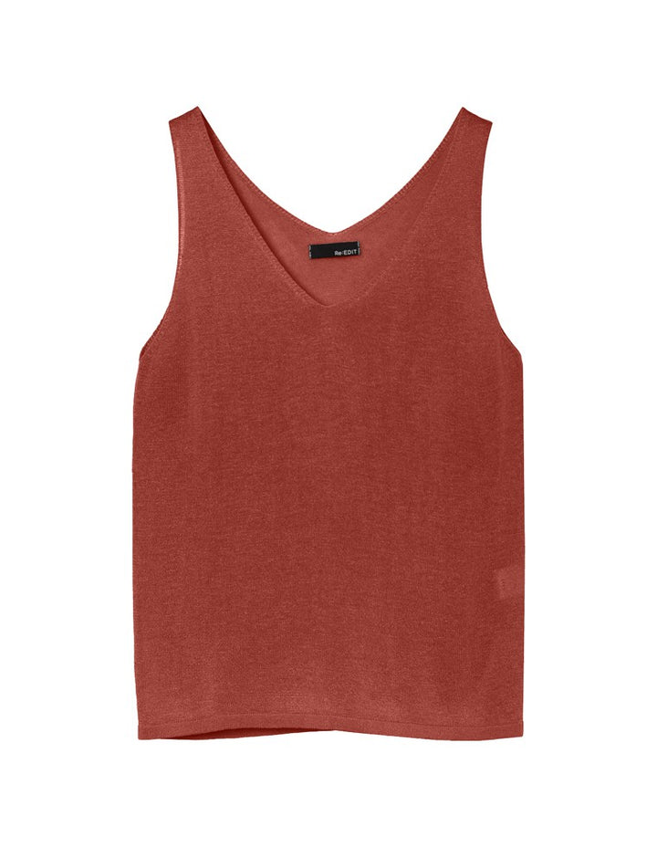 リネン混紡ニットタンクトップ トップス レディースファッション通販 リエディ
