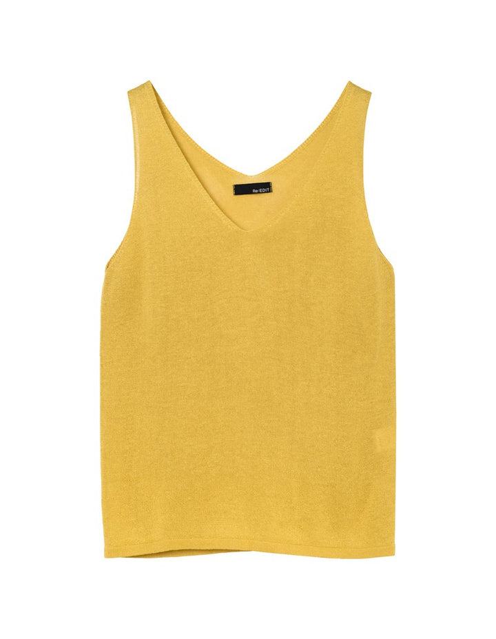 リネン混紡ニットタンクトップ トップス レディースファッション通販 リエディ