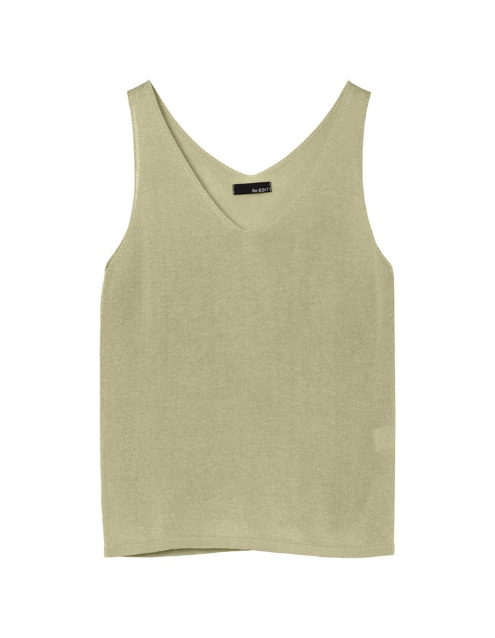 リネン混紡ニットタンクトップ トップス レディースファッション通販 リエディ