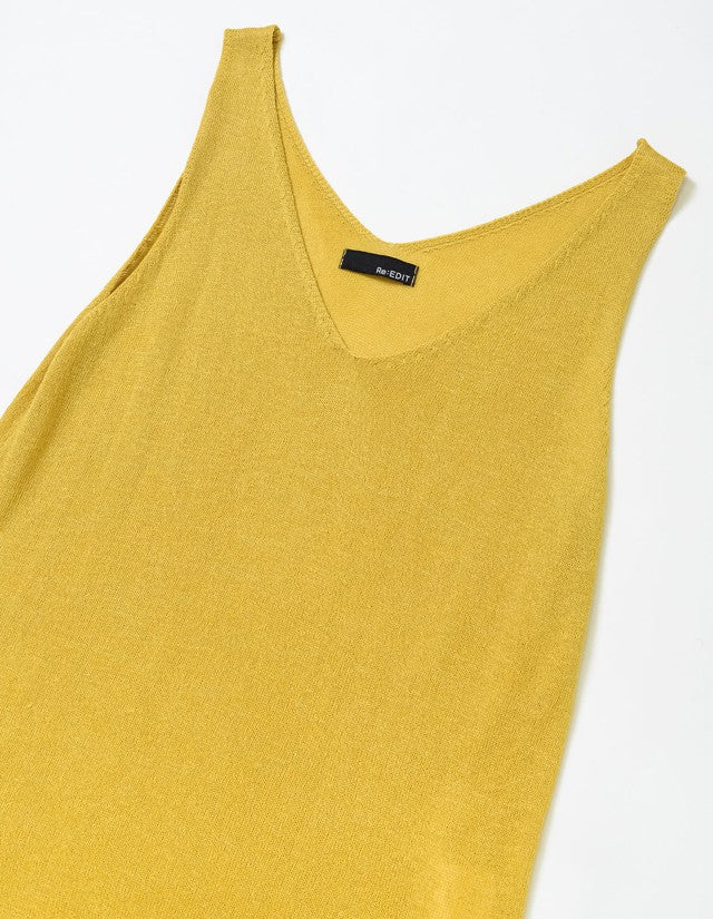 リネン混紡ニットタンクトップ トップス レディースファッション通販 リエディ
