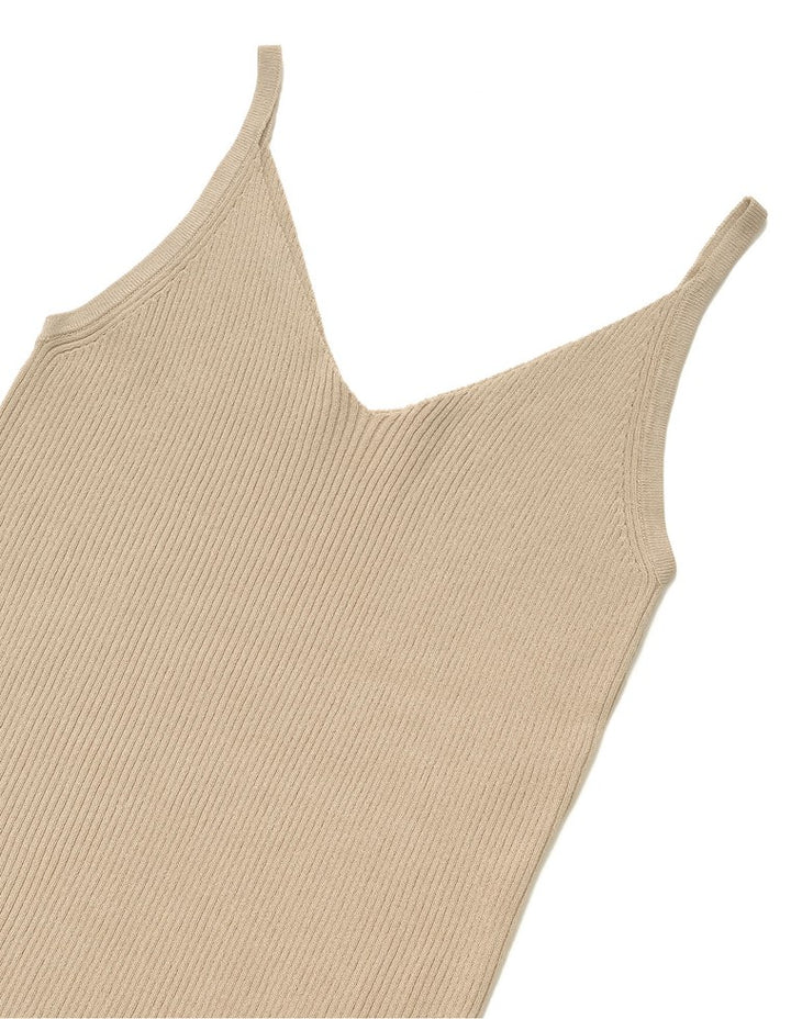 涼感レーヨンサマーリブニットキャミソール トップス レディースファッション通販 リエディ