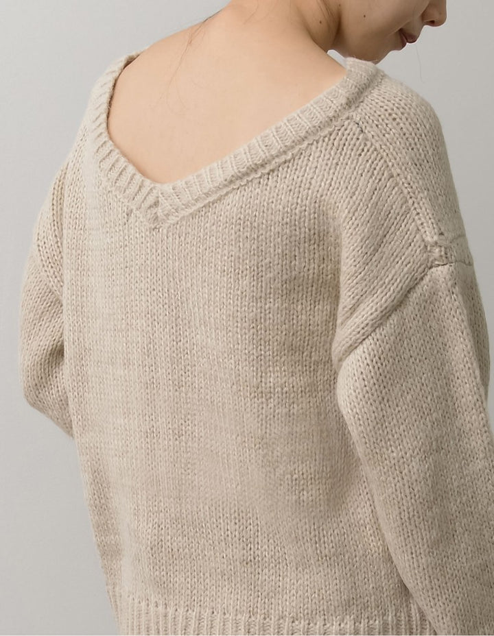 裾フリンジアシンメトリーケーブルニット トップス レディースファッション通販 リエディ