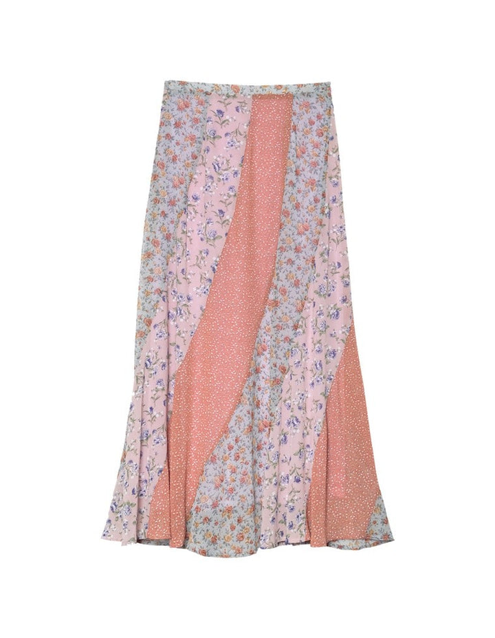 [低身長/高身長向けサイズ有]プリーツ花柄フリルスカート スカート レディースファッション通販 リエディ