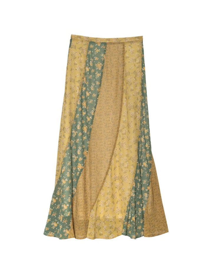 [低身長/高身長向けサイズ有]プリーツ花柄フリルスカート スカート レディースファッション通販 リエディ