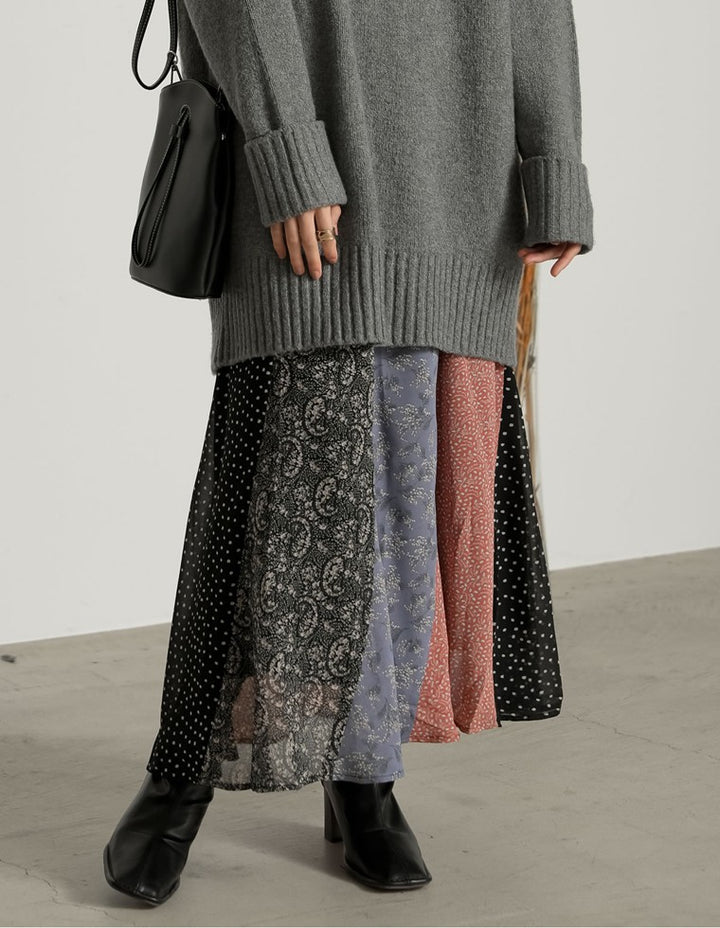 [低身長/高身長向けサイズ有]プリーツ花柄フリルスカート スカート レディースファッション通販 リエディ