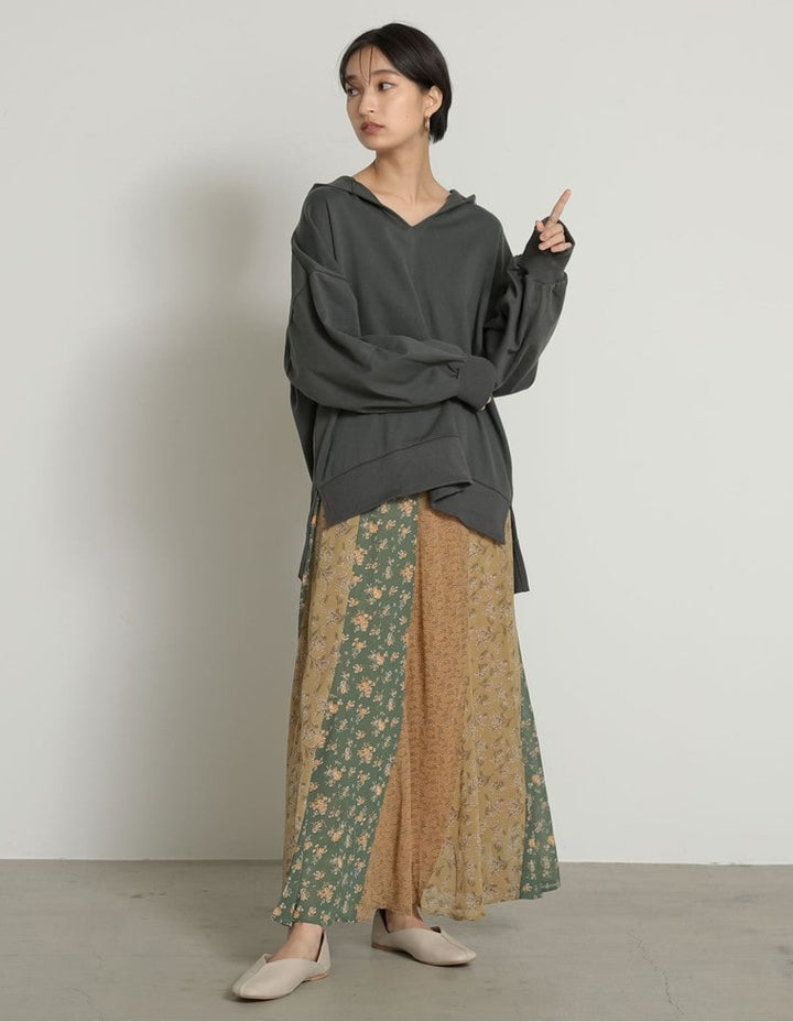 [低身長/高身長向けサイズ有]プリーツ花柄フリルスカート スカート レディースファッション通販 リエディ