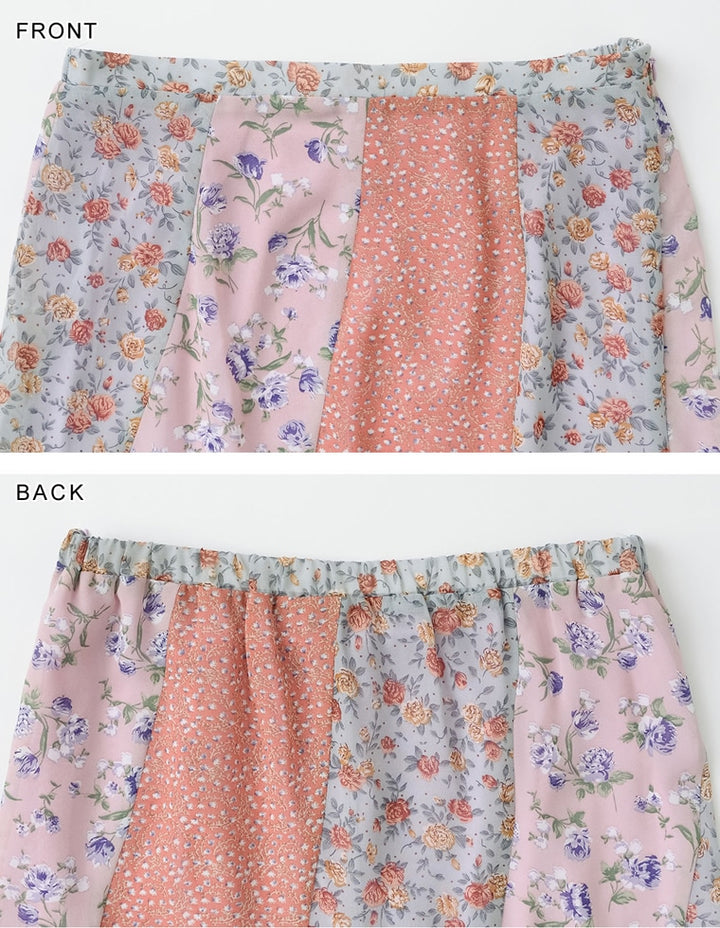 [低身長/高身長向けサイズ有]プリーツ花柄フリルスカート スカート レディースファッション通販 リエディ