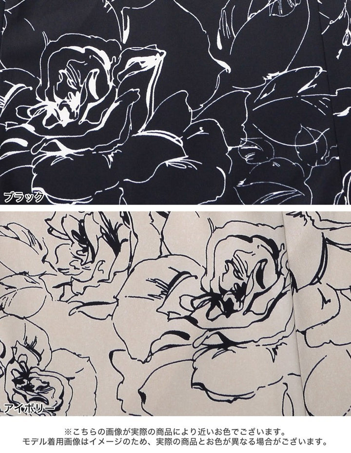 [お家で洗える][低身長向け/高身長向けサイズ対応]花柄ロングハイウエストナロースカート スカート レディースファッション通販 リエディ