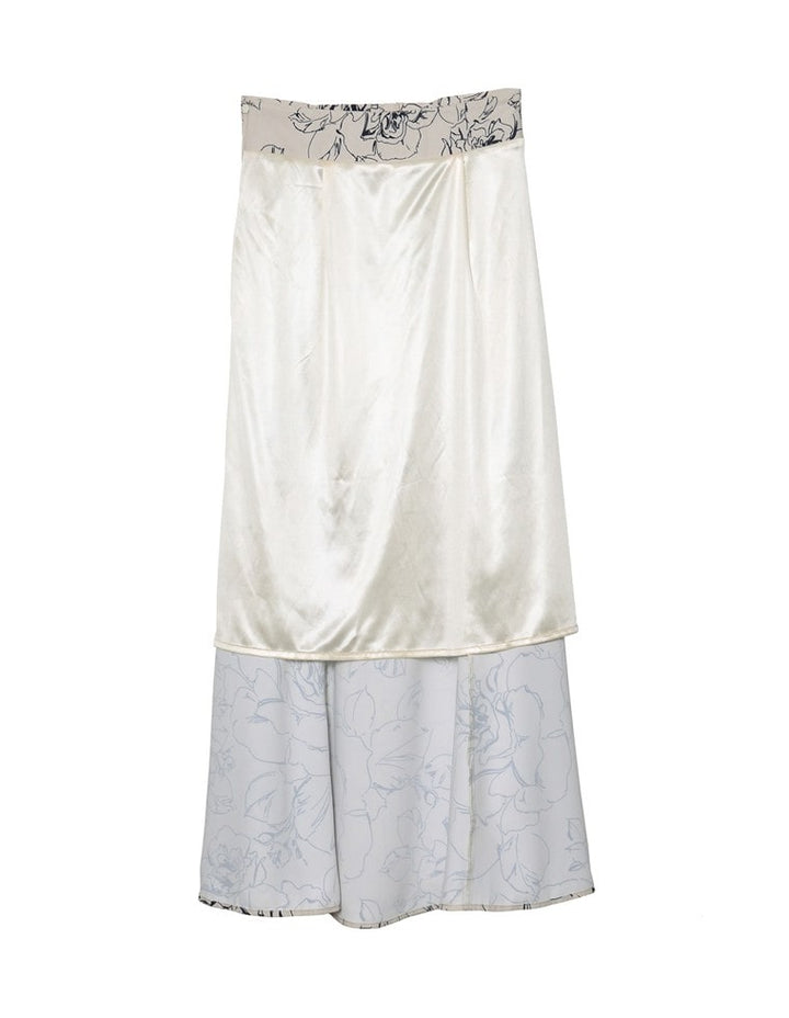 [お家で洗える][低身長向け/高身長向けサイズ対応]花柄ロングハイウエストナロースカート スカート レディースファッション通販 リエディ