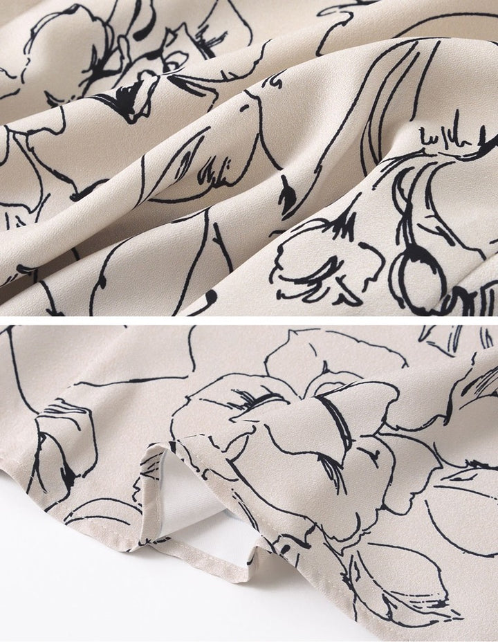 [お家で洗える][低身長向け/高身長向けサイズ対応]花柄ロングハイウエストナロースカート スカート レディースファッション通販 リエディ