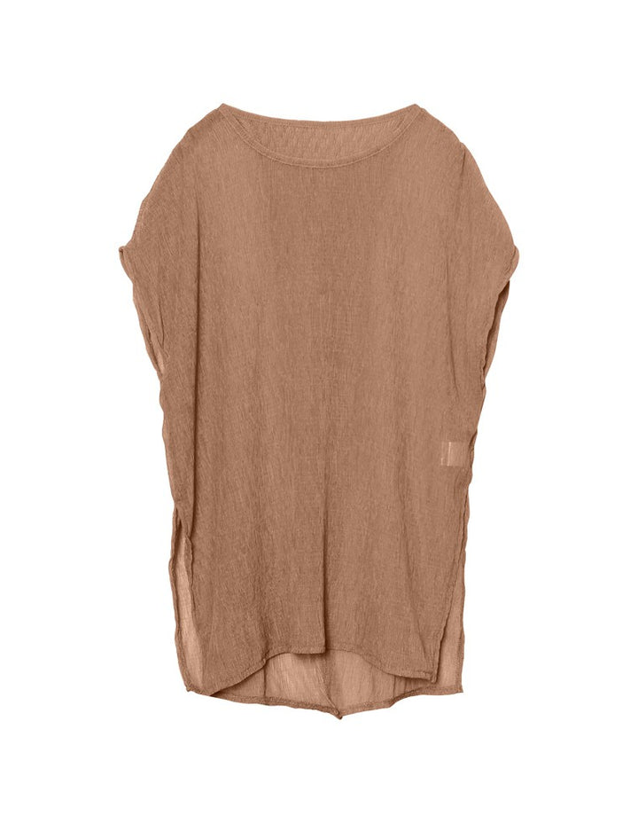 バックスリットクリンクルシアーチュニック トップス レディースファッション通販 リエディ