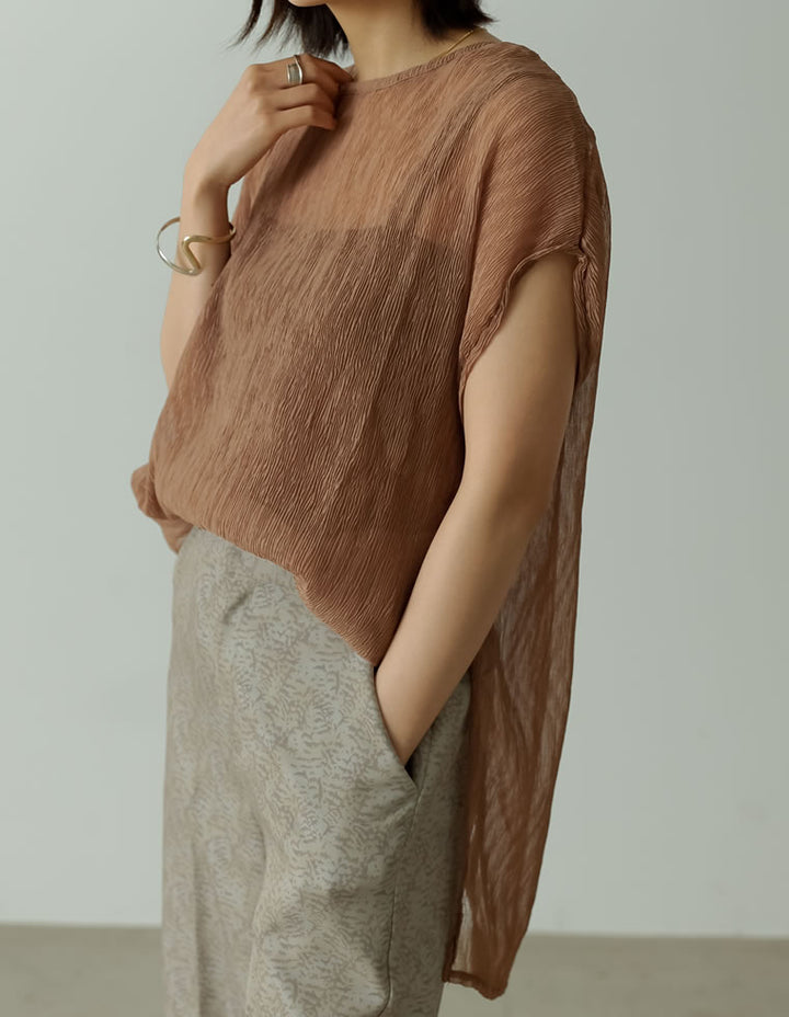 バックスリットクリンクルシアーチュニック トップス レディースファッション通販 リエディ